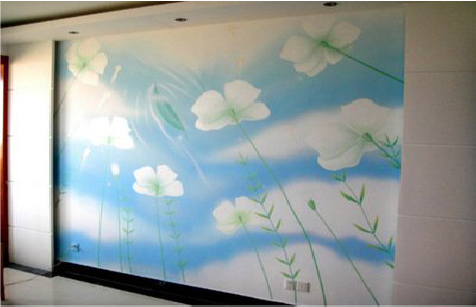 江安画墙绘怎么画好白云的蓬松感？