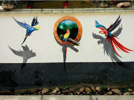 江安视觉错位-3D墙绘设计