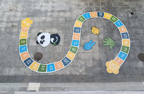 江安地面游戏彩绘