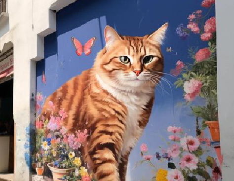 江安自己绘制有个性的手绘墙