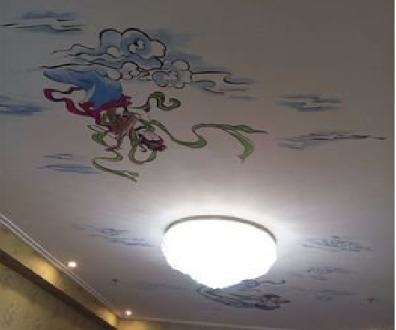 江安如何快速绘制天花板上的手绘墙？