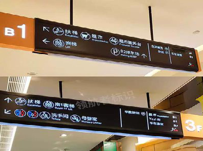 江安如何通过商场标识牌引导客流分布？